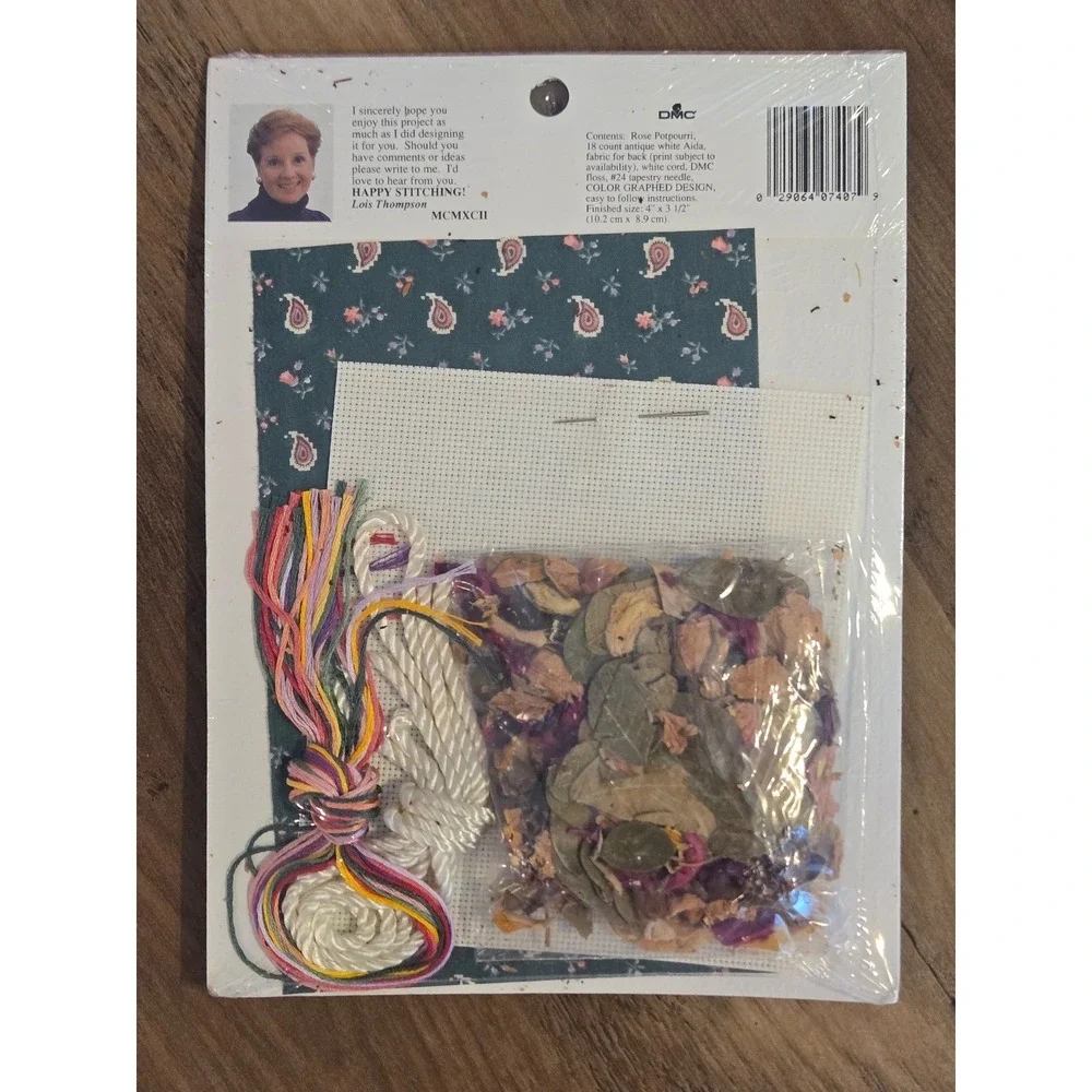 Designs for the Needle Scented Sachet Cross Stitch Kit Hearts Rose Potpourri